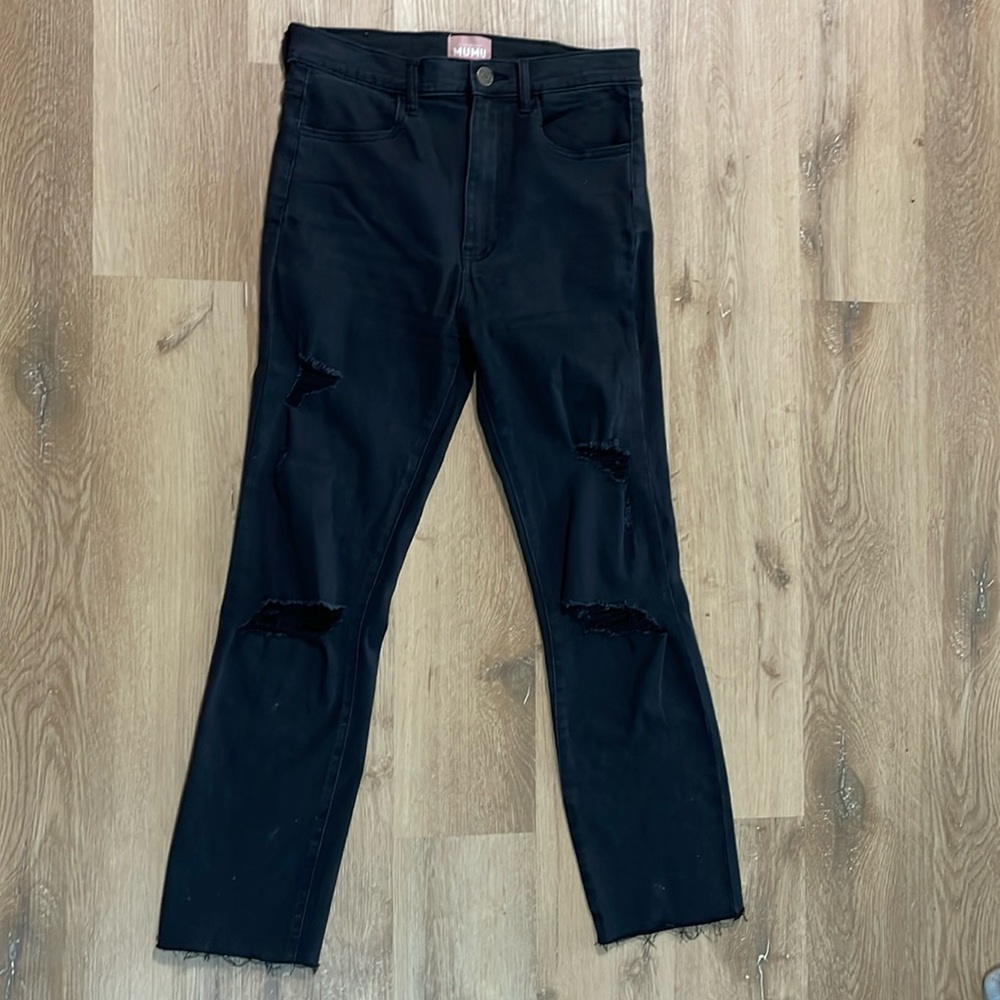 Show me your mumu black high rise jeans size 28